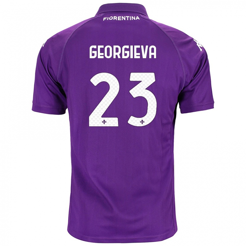 Niño Camiseta Marina Georgieva #23 Morado 1ª Equipación 2024/25 La Camisa Perú