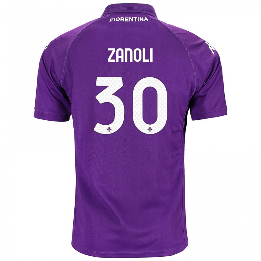 Niño Camiseta Martina Zanoli #30 Morado 1ª Equipación 2024/25 La Camisa Perú