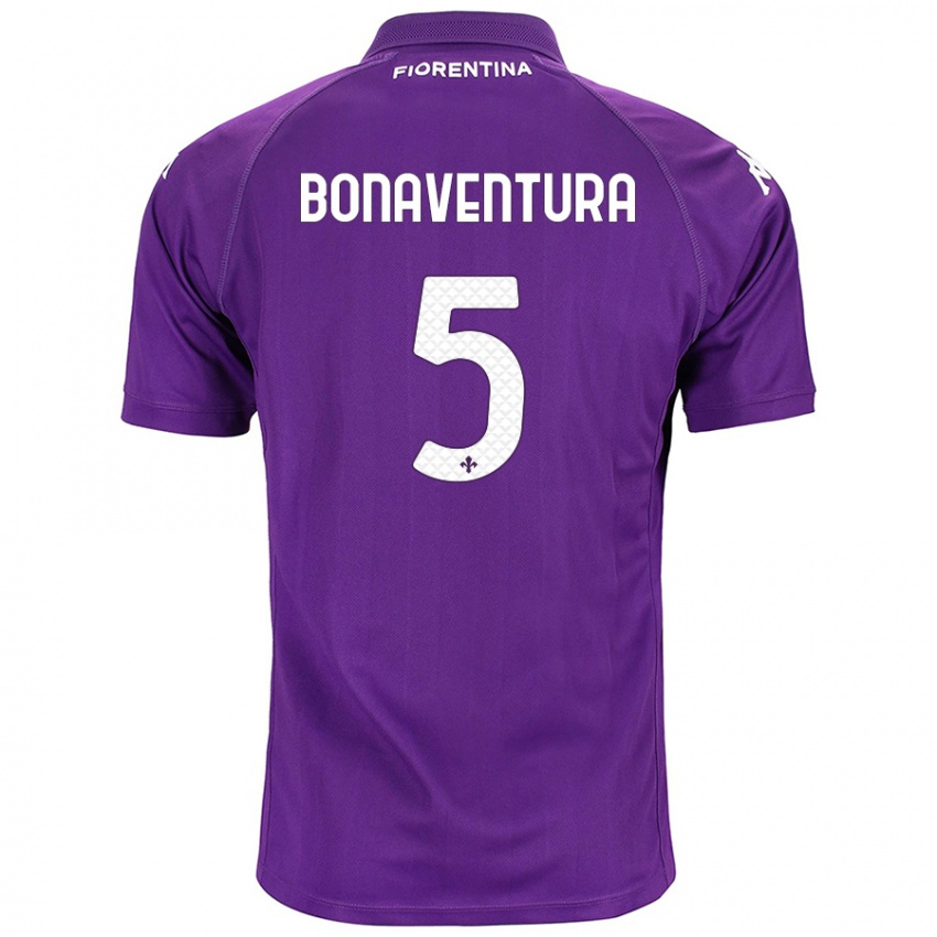 Niño Camiseta Giacomo Bonaventura #5 Morado 1ª Equipación 2024/25 La Camisa Perú