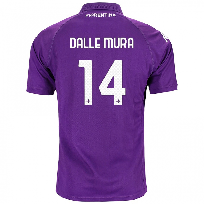 Niño Camiseta Christian Dalle Mura #14 Morado 1ª Equipación 2024/25 La Camisa Perú