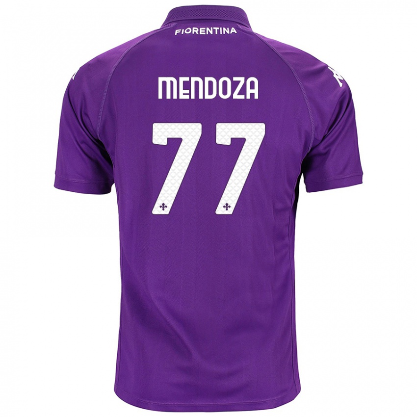 Niño Camiseta William Mendoza #77 Morado 1ª Equipación 2024/25 La Camisa Perú