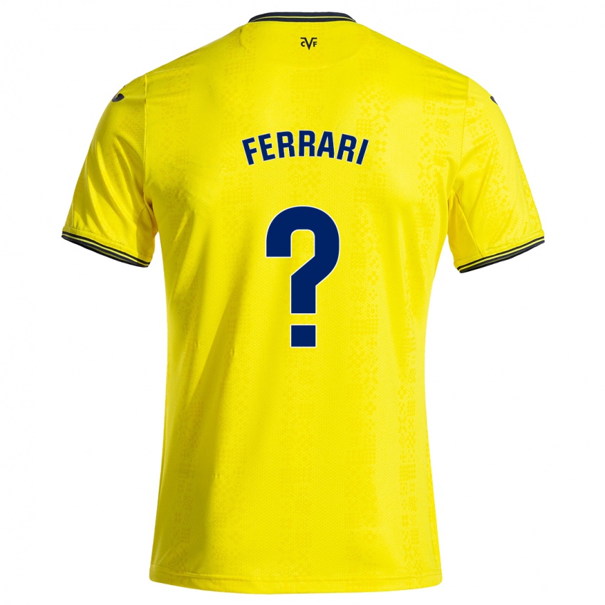 Niño Camiseta Andrés Ferrari #0 Amarillo Negro 1ª Equipación 2024/25 La Camisa Perú