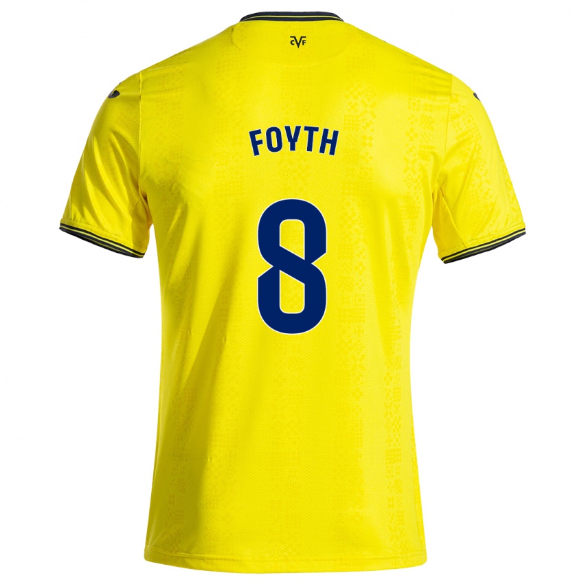 Niño Camiseta Juan Foyth #8 Amarillo Negro 1ª Equipación 2024/25 La Camisa Perú