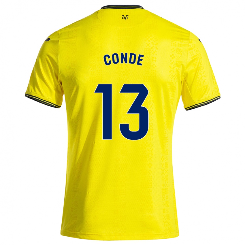 Niño Camiseta Diego Conde #13 Amarillo Negro 1ª Equipación 2024/25 La Camisa Perú