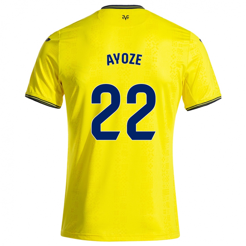 Niño Camiseta Ayoze Pérez #22 Amarillo Negro 1ª Equipación 2024/25 La Camisa Perú