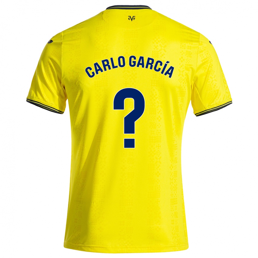 Niño Camiseta Carlo García #0 Amarillo Negro 1ª Equipación 2024/25 La Camisa Perú