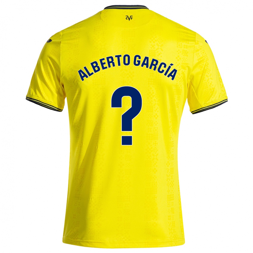 Niño Camiseta Alberto García #0 Amarillo Negro 1ª Equipación 2024/25 La Camisa Perú