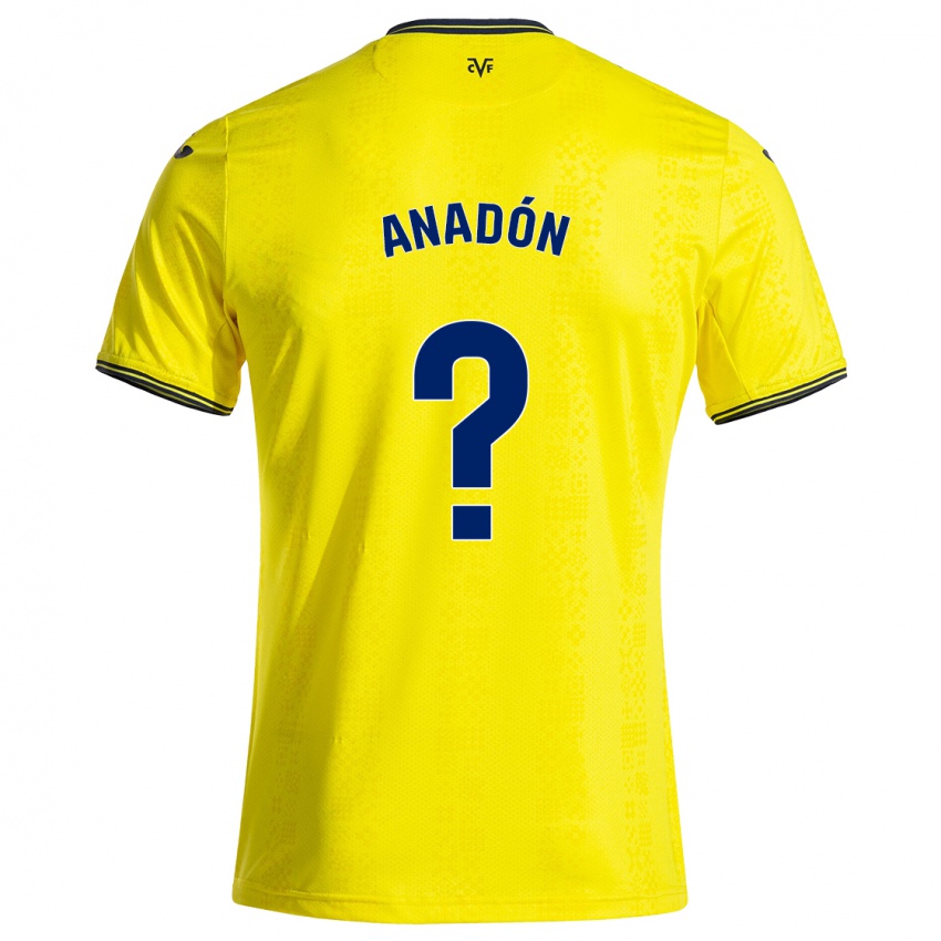 Niño Camiseta Guillermo Anadón #0 Amarillo Negro 1ª Equipación 2024/25 La Camisa Perú