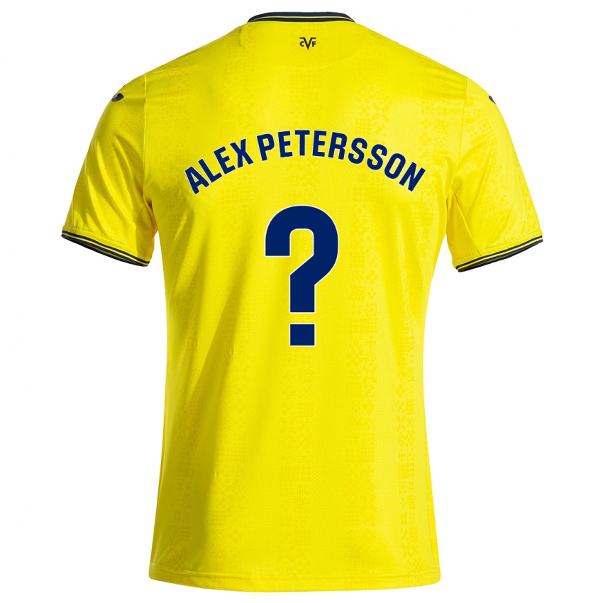 Niño Camiseta Max Alex Petersson #0 Amarillo Negro 1ª Equipación 2024/25 La Camisa Perú