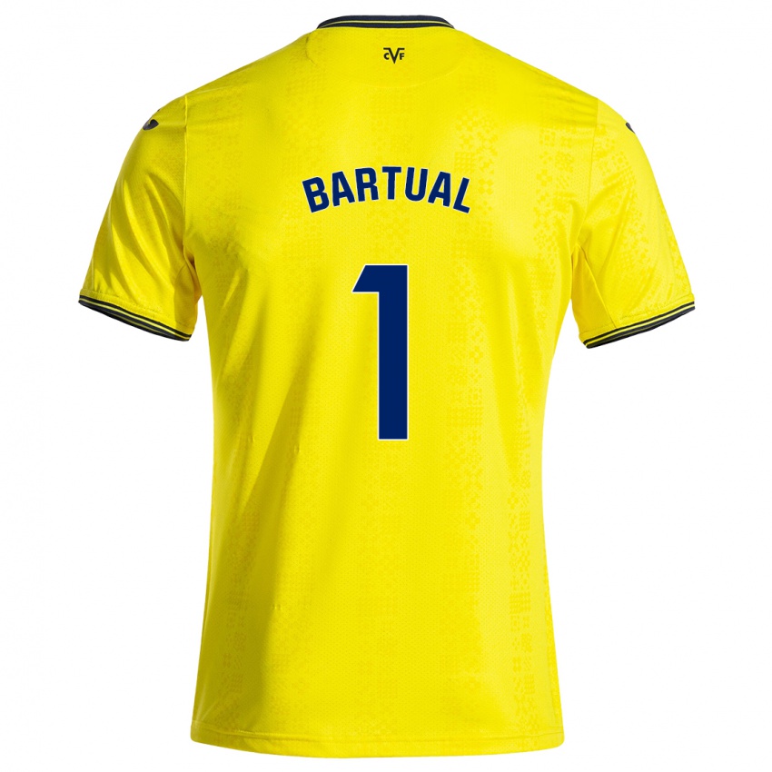 Niño Camiseta Kike Bartual #1 Amarillo Negro 1ª Equipación 2024/25 La Camisa Perú