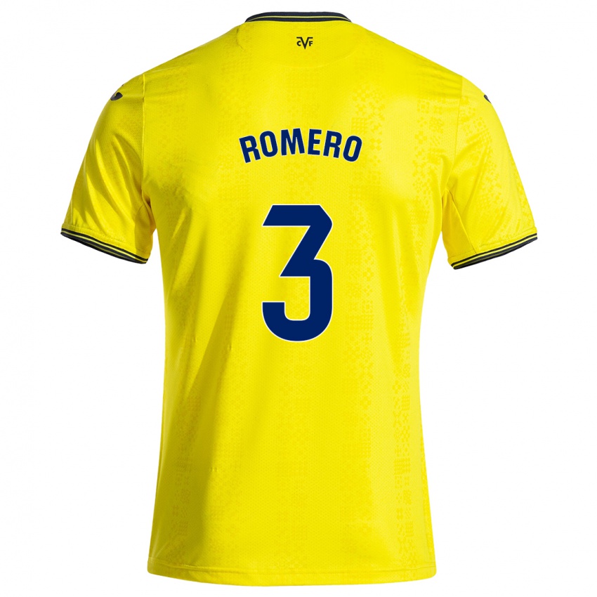 Niño Camiseta Cristo Romero #3 Amarillo Negro 1ª Equipación 2024/25 La Camisa Perú