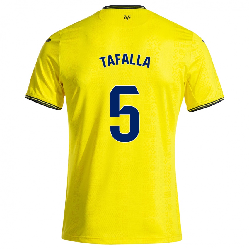 Niño Camiseta Fran Tafalla #5 Amarillo Negro 1ª Equipación 2024/25 La Camisa Perú