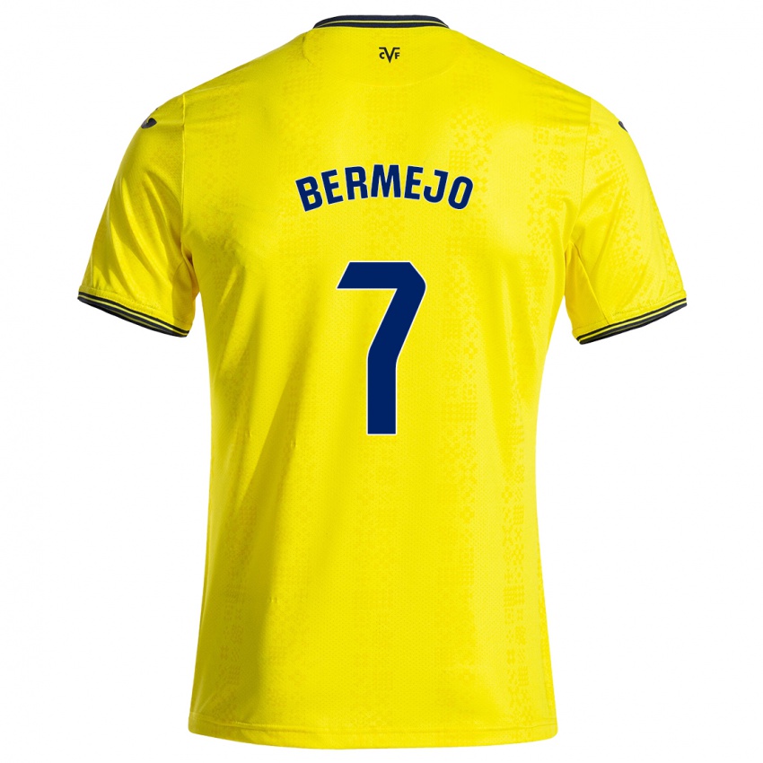 Niño Camiseta Celso Bermejo #7 Amarillo Negro 1ª Equipación 2024/25 La Camisa Perú