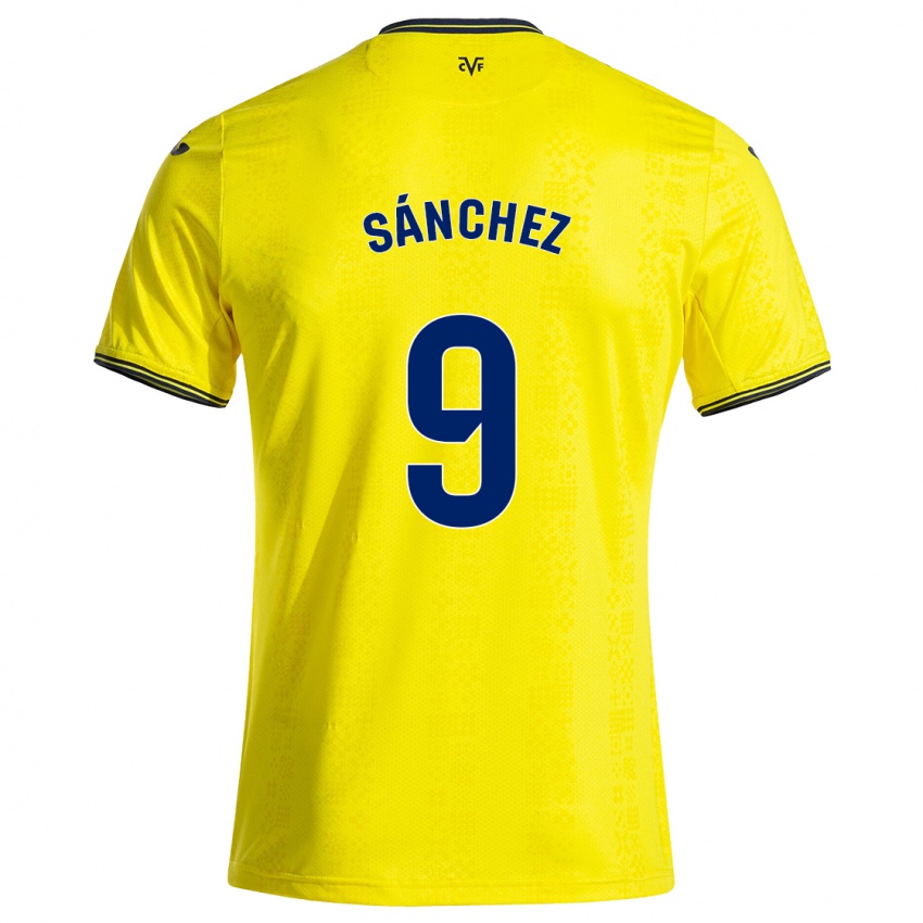 Niño Camiseta Edu Sánchez #9 Amarillo Negro 1ª Equipación 2024/25 La Camisa Perú