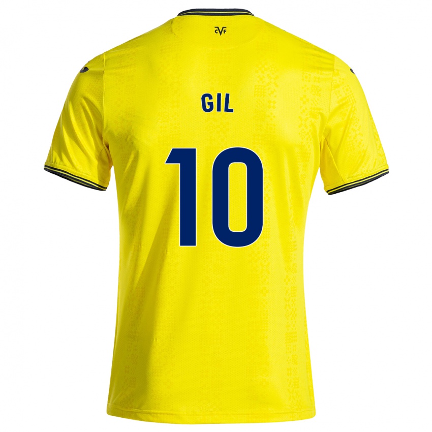 Niño Camiseta Markel Gil #10 Amarillo Negro 1ª Equipación 2024/25 La Camisa Perú