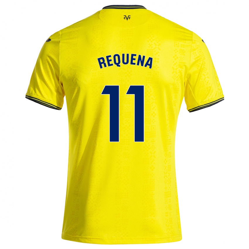 Niño Camiseta Dani Requena #11 Amarillo Negro 1ª Equipación 2024/25 La Camisa Perú