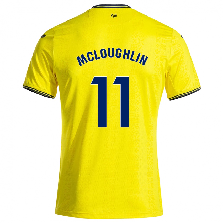 Niño Camiseta Caden Mcloughlin #11 Amarillo Negro 1ª Equipación 2024/25 La Camisa Perú