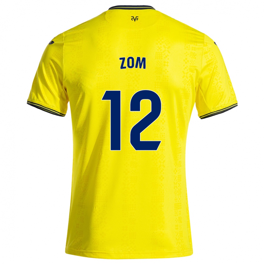 Niño Camiseta Ludo Zom #12 Amarillo Negro 1ª Equipación 2024/25 La Camisa Perú