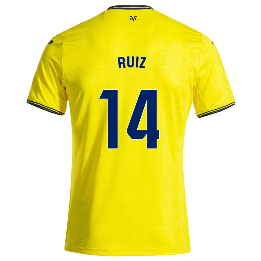 Niño Camiseta Adri Ruiz #14 Amarillo Negro 1ª Equipación 2024/25 La Camisa Perú