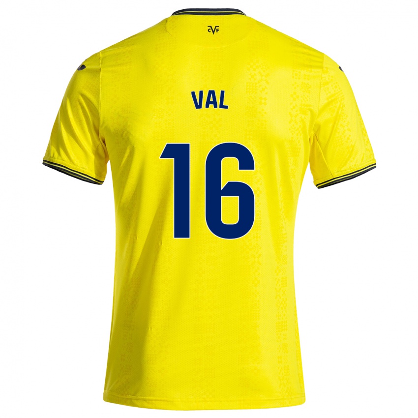 Niño Camiseta Brais Val #16 Amarillo Negro 1ª Equipación 2024/25 La Camisa Perú