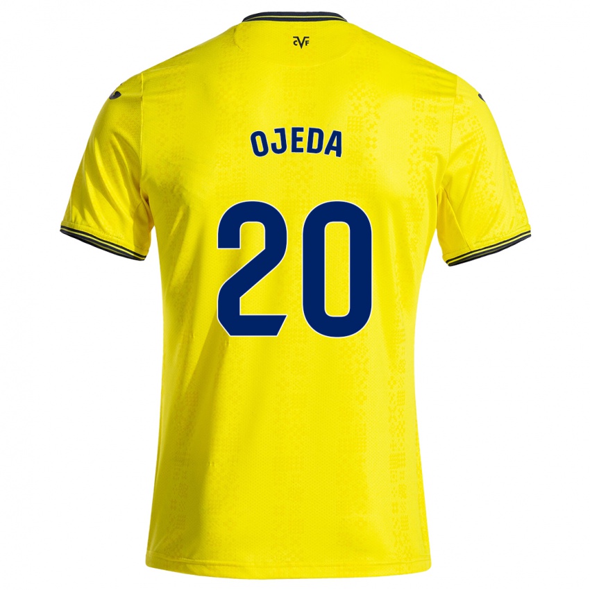 Niño Camiseta Thiago Ojeda #20 Amarillo Negro 1ª Equipación 2024/25 La Camisa Perú