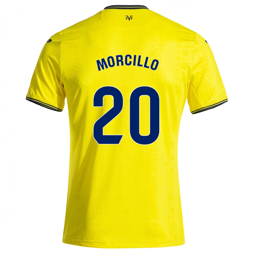 Niño Camiseta Raquel Morcillo #20 Amarillo Negro 1ª Equipación 2024/25 La Camisa Perú