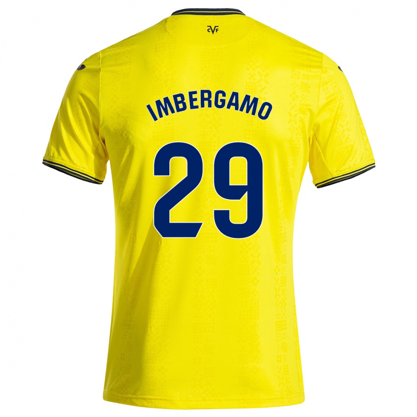 Niño Camiseta Mar Imbergamo #29 Amarillo Negro 1ª Equipación 2024/25 La Camisa Perú