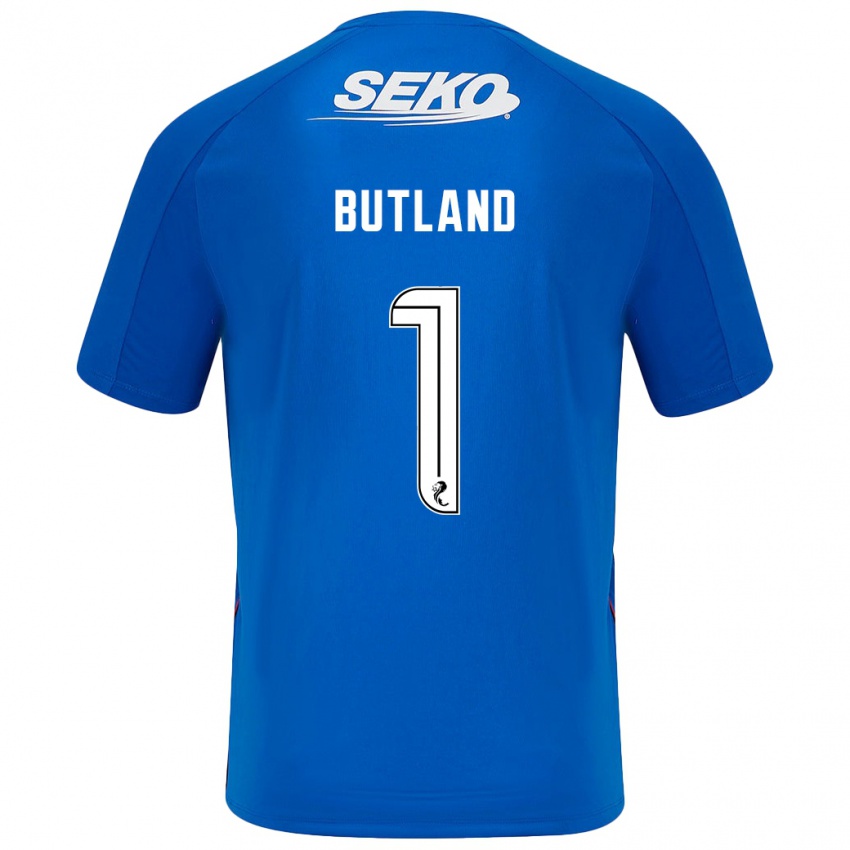 Niño Camiseta Jack Butland #1 Azul Oscuro 1ª Equipación 2024/25 La Camisa Perú