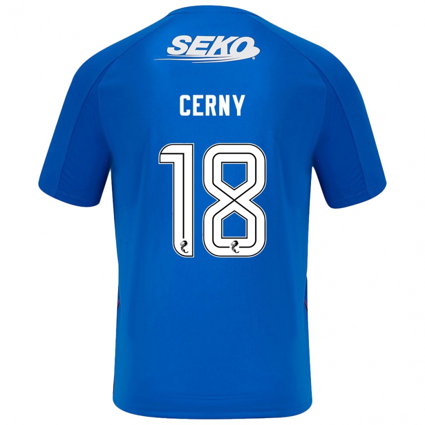 Niño Camiseta Vaclav Cerny #18 Azul Oscuro 1ª Equipación 2024/25 La Camisa Perú