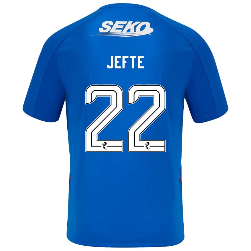 Niño Camiseta Jefté #22 Azul Oscuro 1ª Equipación 2024/25 La Camisa Perú