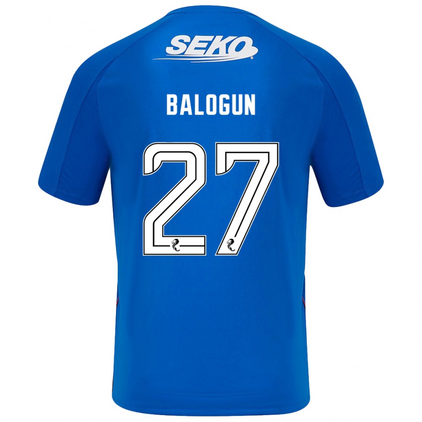 Niño Camiseta Leon Balogun #27 Azul Oscuro 1ª Equipación 2024/25 La Camisa Perú