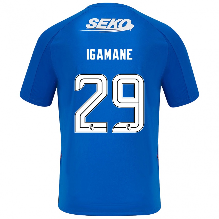 Niño Camiseta Hamza Igamane #29 Azul Oscuro 1ª Equipación 2024/25 La Camisa Perú