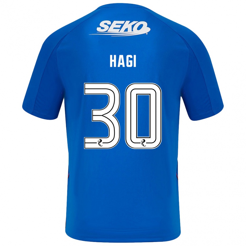 Niño Camiseta Ianis Hagi #30 Azul Oscuro 1ª Equipación 2024/25 La Camisa Perú