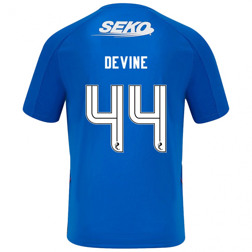 Niño Camiseta Adam Devine #44 Azul Oscuro 1ª Equipación 2024/25 La Camisa Perú