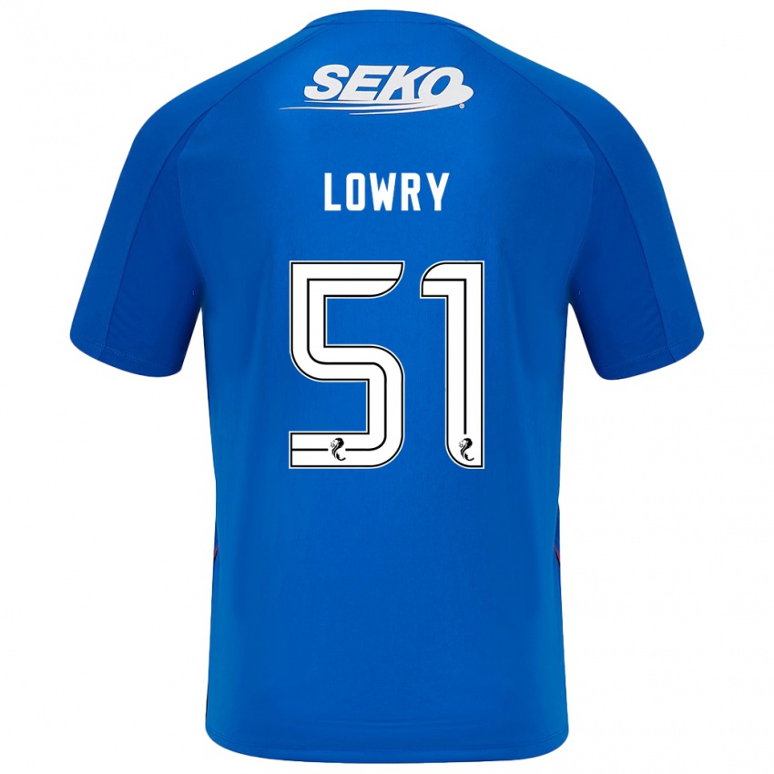 Niño Camiseta Alex Lowry #51 Azul Oscuro 1ª Equipación 2024/25 La Camisa Perú