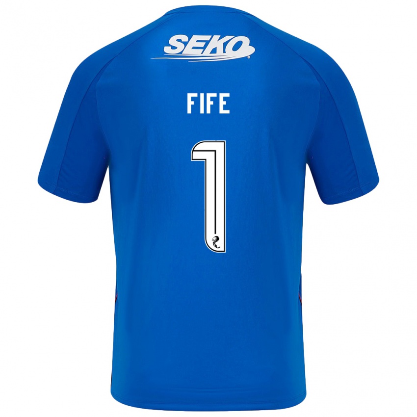 Niño Camiseta Jenna Fife #1 Azul Oscuro 1ª Equipación 2024/25 La Camisa Perú