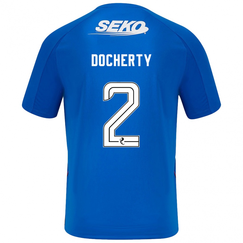 Niño Camiseta Nicola Docherty #2 Azul Oscuro 1ª Equipación 2024/25 La Camisa Perú