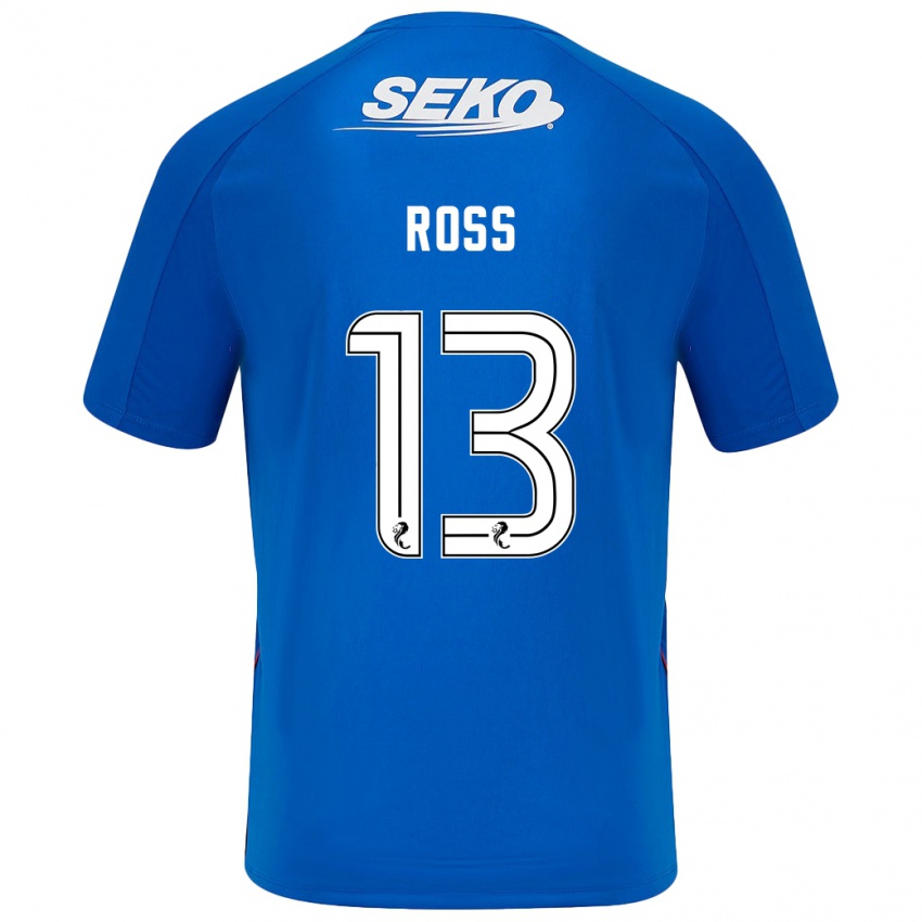 Niño Camiseta Jane Ross #13 Azul Oscuro 1ª Equipación 2024/25 La Camisa Perú