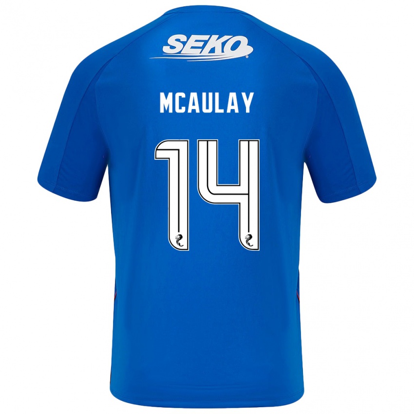 Niño Camiseta Mia Mcaulay #14 Azul Oscuro 1ª Equipación 2024/25 La Camisa Perú