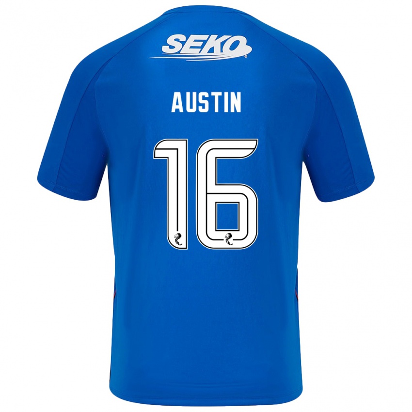 Niño Camiseta Eilidh Austin #16 Azul Oscuro 1ª Equipación 2024/25 La Camisa Perú