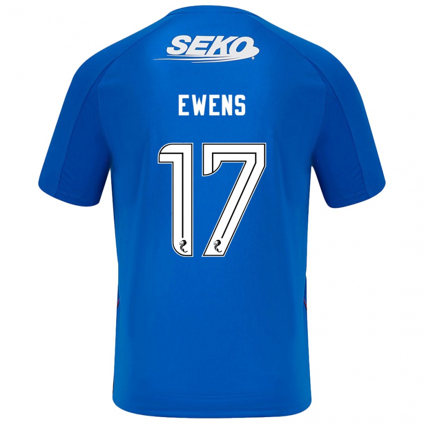 Niño Camiseta Sarah Ewens #17 Azul Oscuro 1ª Equipación 2024/25 La Camisa Perú