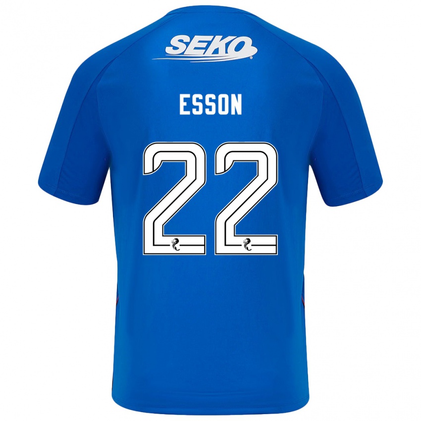 Niño Camiseta Victoria Esson #22 Azul Oscuro 1ª Equipación 2024/25 La Camisa Perú