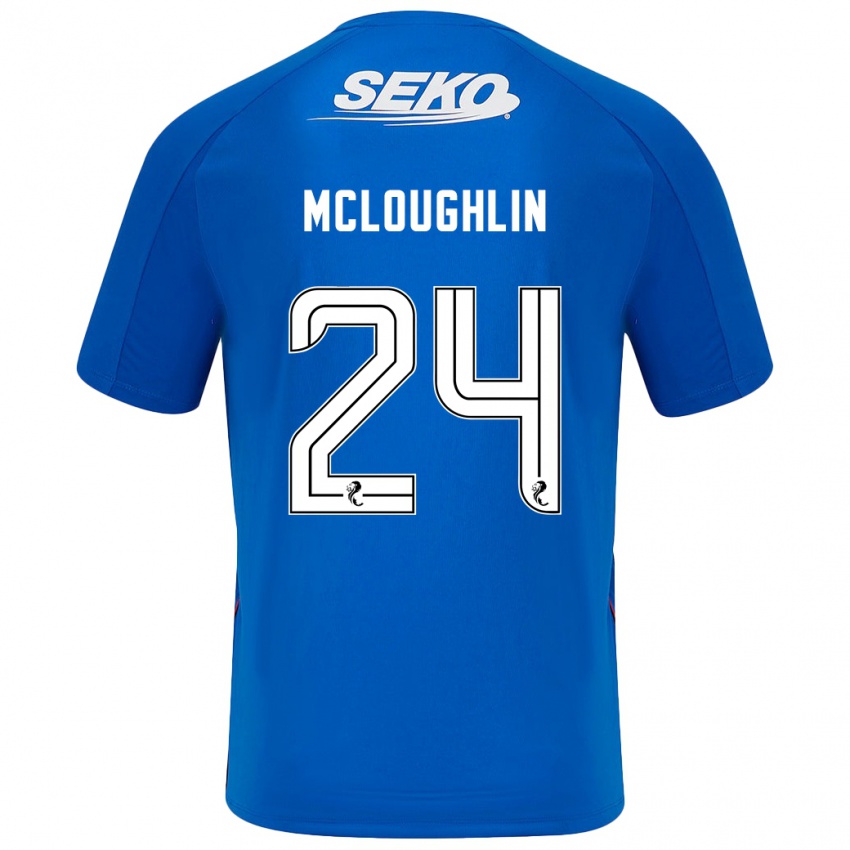 Niño Camiseta Olivia Mcloughlin #24 Azul Oscuro 1ª Equipación 2024/25 La Camisa Perú