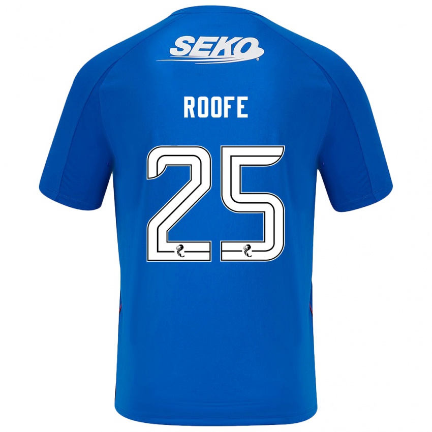 Niño Camiseta Kemar Roofe #25 Azul Oscuro 1ª Equipación 2024/25 La Camisa Perú