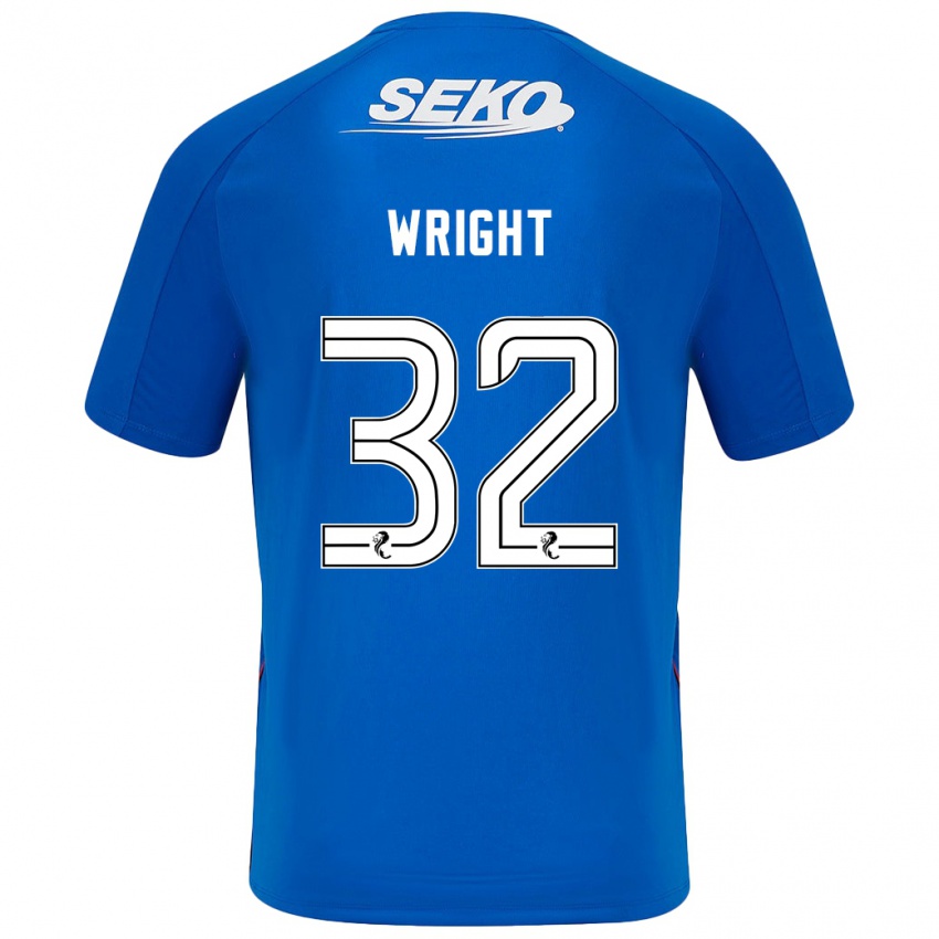 Niño Camiseta Kieran Wright #32 Azul Oscuro 1ª Equipación 2024/25 La Camisa Perú