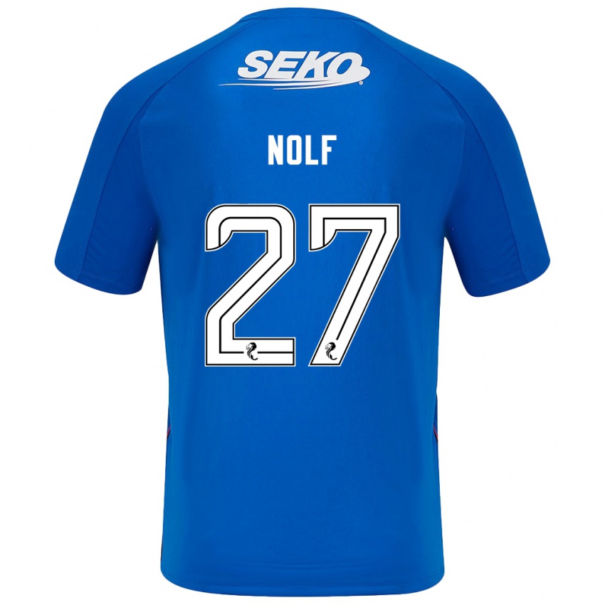 Niño Camiseta Madeline Nolf #27 Azul Oscuro 1ª Equipación 2024/25 La Camisa Perú