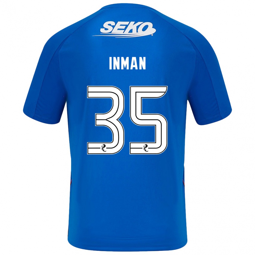 Niño Camiseta Lucy Inman #35 Azul Oscuro 1ª Equipación 2024/25 La Camisa Perú