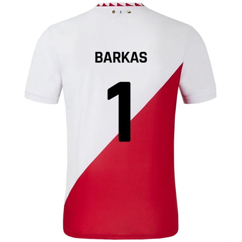 Niño Camiseta Vasilios Barkas #1 Blanco Rojo 1ª Equipación 2024/25 La Camisa Perú