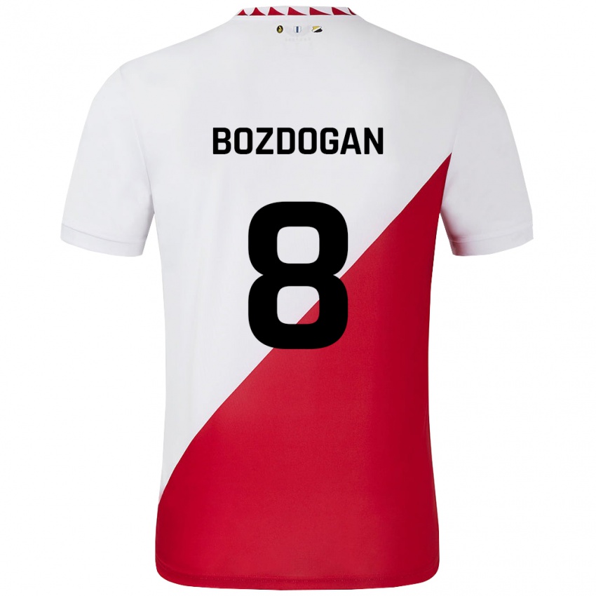 Niño Camiseta Can Bozdogan #8 Blanco Rojo 1ª Equipación 2024/25 La Camisa Perú