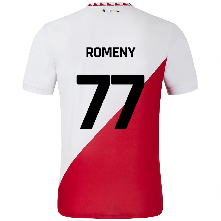 Niño Camiseta Ole Romeny #77 Blanco Rojo 1ª Equipación 2024/25 La Camisa Perú